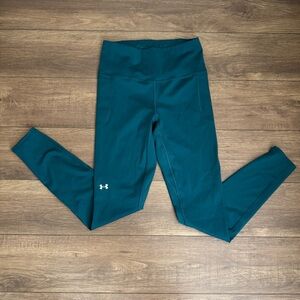 NWOT Under Armour UA Deep Teal Blue Active Fitted Leggings Pockets Medium M